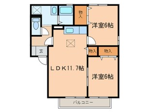 サニ－フラット若園Ｂの物件間取画像